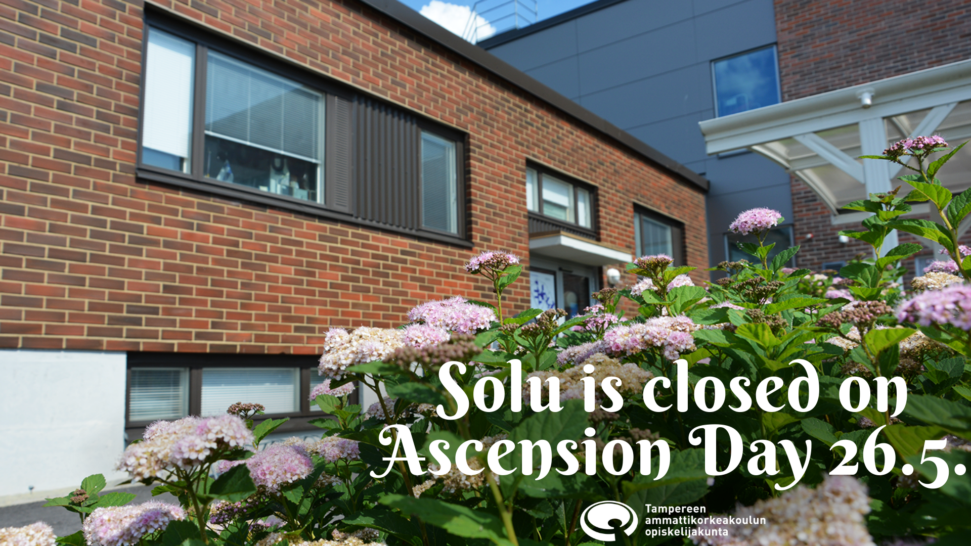 Solu is closed on Ascension Day 26.5.