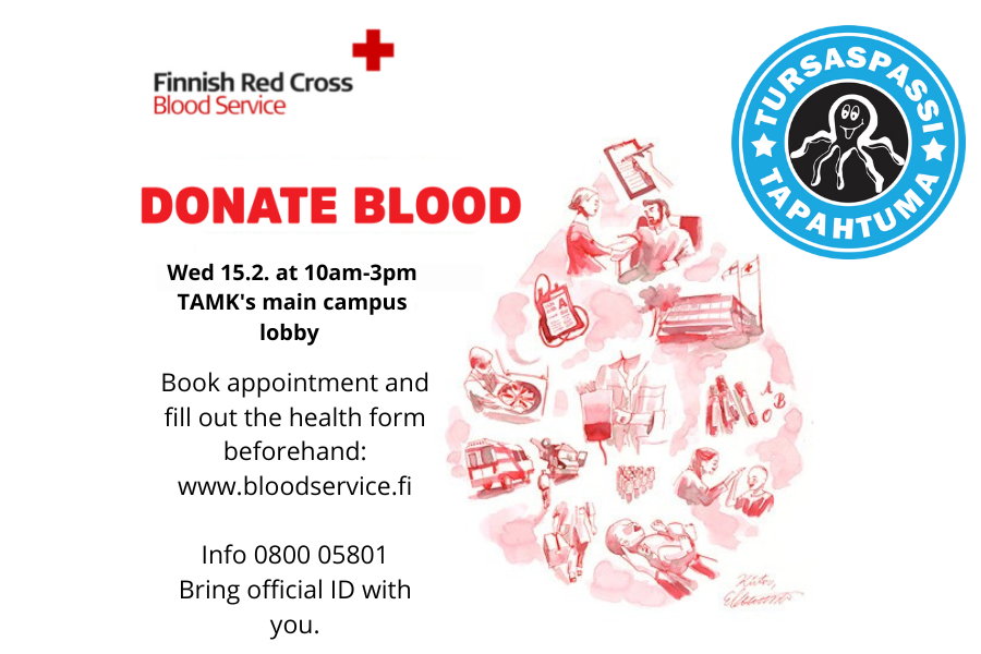 Blood donation at TAMK 15.2.