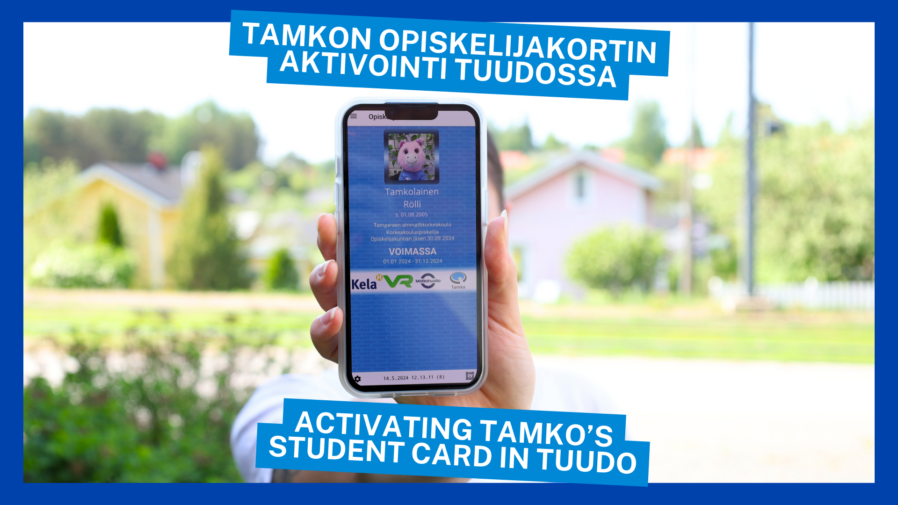 Updating Tamko’s mobile student card in Tuudo Opiskelijakunta Tamko