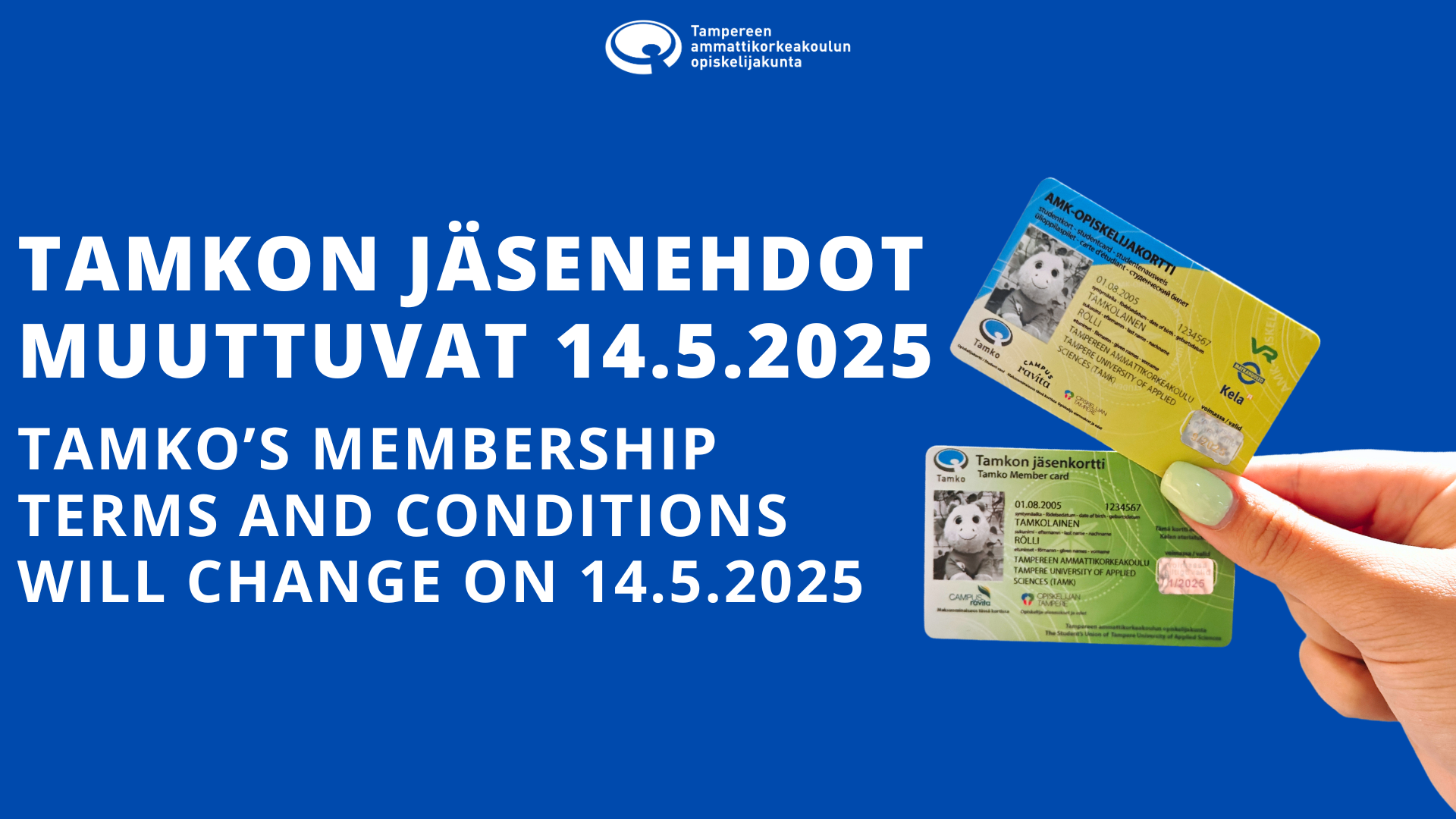 New Membership terms and conditions are valid from 14.5.2025