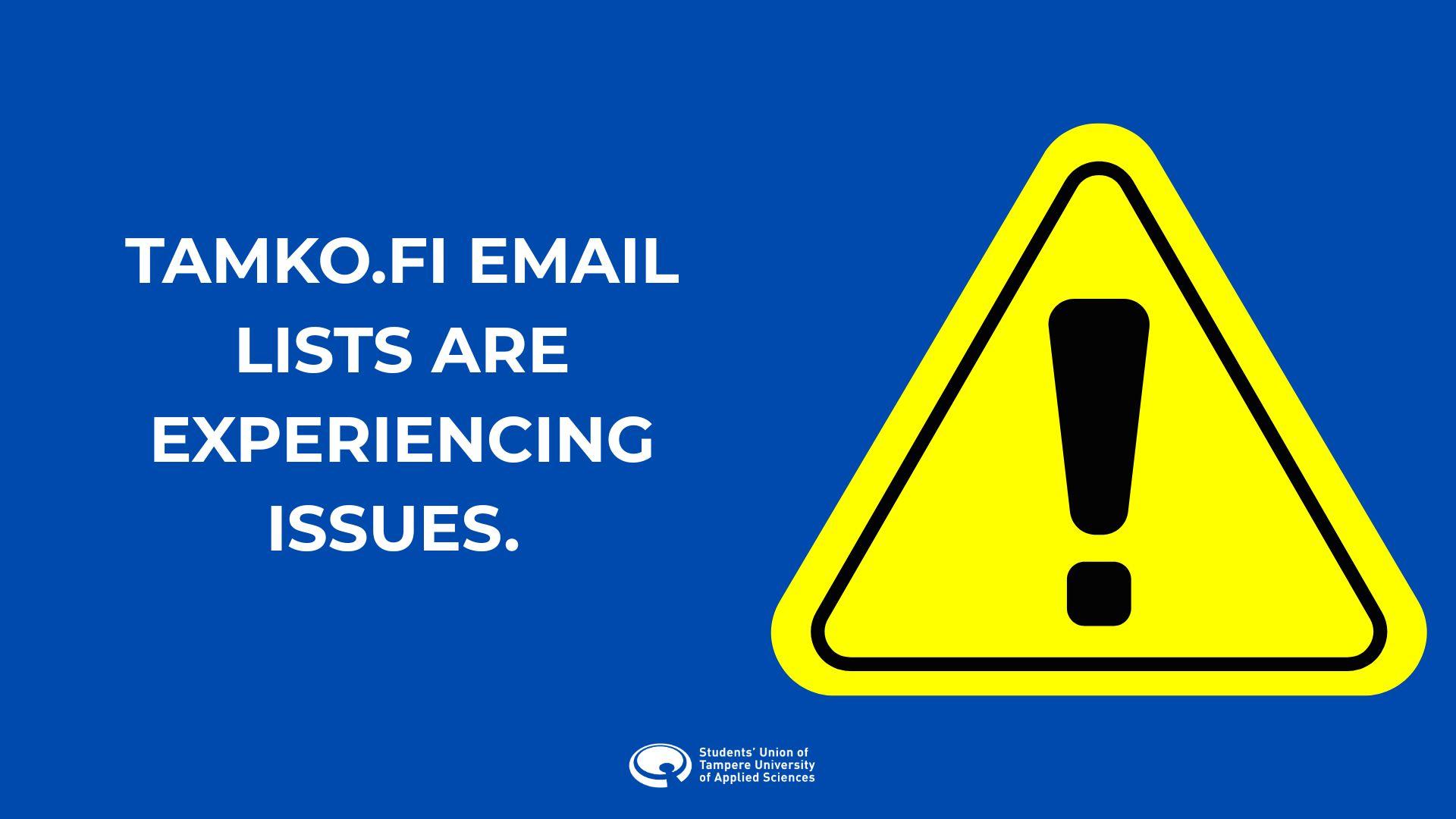 issues on tamko.fi email lists